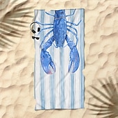 economico set di asciugamani da spiaggia-telo mare stampato, telo mare leggero e anti-sabbia ad asciugatura rapida, ideale per viaggi, piscina e uso all&#039;aperto