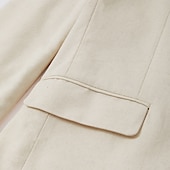 cheap Wedding Suits-Men&#039;s Wedding Linen Suits Beige Lightweight Casual Solid Colored Standard Fit 2 Piece Single Breasted Two-buttons