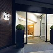 voordelige Wandverlichting buiten-1 st. buitenverlichting op zonne-energie van roestvrij staal, straatnaambord, wandverlichting, huisnummerverlichting, veranda, tuin, entreeverlichting