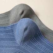 preiswerte Herren Elite Zubehör-Herren 1 Paar Socken Freizeitsocken Schwarz Weiß Farbe Einfarbig Hohl Schule Formell Hochzeit Netz Loch Dünn Sommer Frühling Herbst Ganzjahres Elegant Täglich