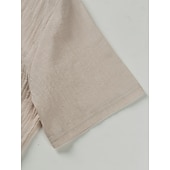 preiswerte Urlaub-Herren leinenhemd Popover-Hemd Freizeithemd Knopfhemd Einfach Urlaub Straße Weiß Gelb Rosa Aprikose Kurzarm Stehkragen Frühling &amp; Sommer Bekleidung Tasche