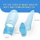 cheap Bunion Corrector-Bunion Cushion Protector, 10 Packs of Bunion Corrector Pads with Separator for Big Toe, Gel Shield for Foot Pain Relief, Calluses, Corns - Blue