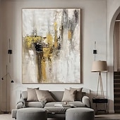 cheap Abstract Paintings-Hand painted Abstract Gold Paintings On Canvas handmade Rich Textured Acrylic Painting Modern Wall Art Hand Painted Artwork canvas paintings for Living Room office hotel Wall Decor