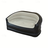 abordables Actividad al Aire Libre-Sofá inflable plegable con bomba de aire, ideal para camping, picnics, balcones y salas de estar.