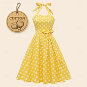 preiswerte Kleider-50er A-Linienkleid Retro Vintage 1950er Cocktailkleid Alltagskleid Partykostüm Schlagkleid Damenkostüm Vintage Cosplay Party / Abendkleid