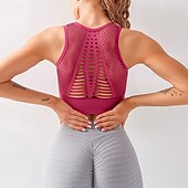 levne Sportovní podprsenky a tílka-Dámské Sportovní podprsenky Tričkový Rychleschnoucí Lehká váha Prodyšné Vystřižený Bez rukávů Hafif Destek Sportovní Pevná barva Sportovní podprsenky Pro Cvičení v tělocvičně Gymnastika Běh Sportovn