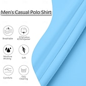 preiswerte Herren Klassisches Polo-Herren Poloshirt aus Baumwollmischung Golfshirt Lässig Ferien Revers Kurzarm Mode Basic Hahnentrittmuster Karo Patchwork Tasche Sommer Normale Passform Weiß Orange Khaki Dunkelgray Leicht Blau
