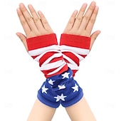  250-jähriges Jubiläum USA Handschuhe Strümpfe / Strumpfhosen USA Flagge Lässig Erwachsene Herren Damen Fünfhundertjahrfeier Maskerade Unabhängigkeitstag / 4. Juli Lässig Festival Verkleiden
