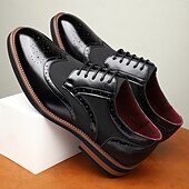 abordables Officiel-Chaussures derby brogue en similicuir beige pour homme – des chaussures de bal sophistiquées pour des célébrations élégantes