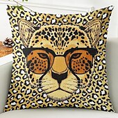 levne zvířecí styl-Dekorativní povlak na polštář zvířecí leopard 1PC měkký čtvercový povlak na polštář pro ložnici obývací pokoj pohovku křeslo