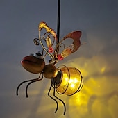 economico Luci paesaggistiche-1 pz. Simulazione solare per esterni, insetto appeso, luce decorativa, ape dorata, libellula viola, farfalla blu, cortile, giardino, balcone, parco, arte in ferro, luce luminosa da paesaggio.