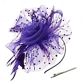 abordables Tocados-Tocados, sombrero de malla con flores para fiesta de té, tocado, velo, diadema para mujer, fiesta, boda