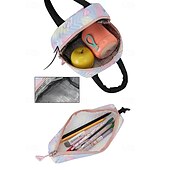 cheap Kids &amp; Teen Backpacks-Girls&#039; 3-Piece Pastel Backpack Set with Lunch Bag and Pencil Case – Lightweight Quilted School Bookbag for Teen Students and Daily Use