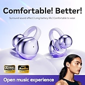 levne Telefonní a obchodní headsety-klip na ucho s pouzdrem pro bezdrátové nabíjení handsfree telefonování bluetooth 5.3 sportovní ergonomický design stereo pro cvičení