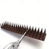 billiga Djurstöd och vård-9,8 fot 4 rader anti-stick anti-stick anti-duva anti-stöld vapen fågel spik fönsterbräda balkong blomkruka staket vägg fågel spik