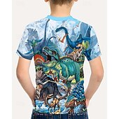 voordelige Jongens 3D Dieren-Jongens 3D Dinosaurus T-shirt Korte mouw Zomer Lente Modieus Basic Kinderen 4-12 jaar Strakke ronde hals Buiten Casual Dagelijks Normale pasvorm