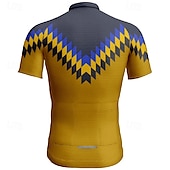 levne Pánské dresy-Pánské Cyklodres Krátký rukáv Kolo Tričko Dres se 3 zadními kapsami Horská cyklistika Prodyšné Rychleschnoucí Anatomický design Odvod Žlutá Červená Modrá Sportovní Oblečení
