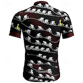 billiga Tröjor för män-Herr Cykeltröja Kortärmad Cykel T-shirt Tröja med 3 bakfickor Bergscykling Andningsfunktion Snabb tork Anatomisk design Uppsugande Vinrött Svart Blå Grafisk Lutning sporter Kläder