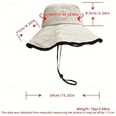 abordables sombreros caseros-Sombrero de sol para mujeres protección solar de verano sombrero de pescador sombrero de camping al aire libre sombrero anti-ultravioleta de ala ancha