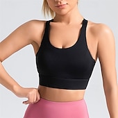 cheap Sports Bras &amp; Vests-Sports Bra Hollow Mesh Back Sports Bra Fitness Yoga Vest Shockproof Yoga Bra Without Steel Ring