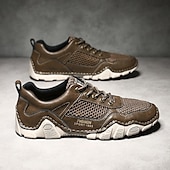 preiswerte Outdoor-Sandalen-Braune Mesh-Sport-Sneaker für Herren – leistungsstarke Sportschuhe zum Laufen, Wandern und für die Freizeit