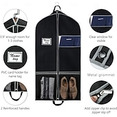 tanie Torba na odzież i pokrowiec-torby podróżne na ubrania i organizer do szafy pokrowiec na ubrania z uchwytami składany pokrowiec na garnitur ochraniacz na kurtki, płaszcze, koszule, sukienki i różne płaszcze