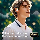 economico Cuffie telefoniche e per ufficio-m80 vivavoce telefono guida auricolare clip auricolare bluetooth 5.3 design ergonomico suono surround hifi per fitness palestra allenamento telefono cellulare