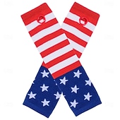  250-jähriges Jubiläum USA Handschuhe Strümpfe / Strumpfhosen USA Flagge Lässig Erwachsene Herren Damen Fünfhundertjahrfeier Maskerade Unabhängigkeitstag / 4. Juli Lässig Festival Verkleiden