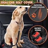 baratos Capas para bancos de automóveis-Capa para assento de carro para cachorro, capa para assento traseiro para cães, protetor de assento de carro para animais de estimação, capa à prova d&#039;água para assento de carro, capa antiderrapante