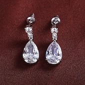 abordables Boucles d&#039;oreilles-Femmes Boucles d&#039;oreilles Poire Goutte Élégant Des boucles d&#039;oreilles Bijoux Blanche / Violet Pour Mariage Soirée 1 Paire