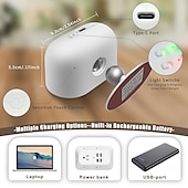 お買い得  パックライト-壁掛けライト 1個 磁気タッチ RGB 調光 USB充電 リモコンコントロール 360度回転 ベッドサイド 壁画 階段 読書灯