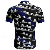 billiga Tröjor för män-Herr Cykeltröja Kortärmad Cykel T-shirt Tröja med 3 bakfickor Bergscykling Andningsfunktion Snabb tork Anatomisk design Uppsugande Vinrött Svart Blå Grafisk Lutning sporter Kläder
