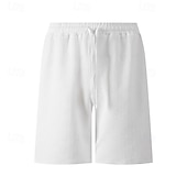 billiga Svett shorts-Herr Atletiska shorts Svett shorts Shorts Sommarshorts Ficka Snörning Elastisk midja Slät Komfort Andningsfunktion Kort Utomhus Sport Klassisk Ledigt Svart Vit
