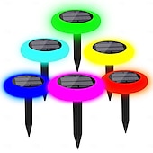 baratos Luzes Subaquáticas-1 pc led solar luzes de chão ao ar livre à prova d&#039;água rgb luz colorida piscina luz terra plug in dupla finalidade split design ip65 à prova d&#039;água pátio jardim gramado caminho piscina fonte paisagem