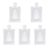 cheap Bathroom Organizer-5PCS 30/50/100 ml Travel Pouches for Toiletries, TSA Approved, Refillable Empty Travel Size Containers, Small Squeeze Pouches Travel Bottles for Shampoo Conditioner Lotion Soap Liquids