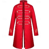 ieftine Topuri-Punk și gotic Steampunk Stilul militar Geacă Îmbrăcăminte Exterior Brodat Costume de fancy Bărbați Regal Halloween Carnaval Performanță LARP Ren Faire Adulți