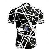 economico Maglie da uomo-Per uomo Maglia da Ciclismo Grafico Geometrico A righe Manica Corta Bicicletta Maglietta Maglia Top con 3 tasche posteriori Resistente ai Raggi UV Asciugatura Rapida Cerniera Frontale Strisce
