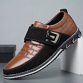 billiga Tillfällig-bruna slip-on sneakers för män med kardborreband – trendiga skor för vardagskläder och aktiv livsstil