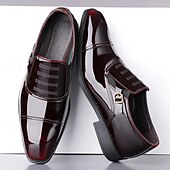 preiswerte Formell-Herrenschuhe - schwarz-weiße Lackschuhe mit Schnalle für Hochzeiten, Galas und Tanzpartys