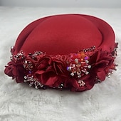 abordables Coiffure de mariage-accessoire Tissu Mariage Soirée Élégant Mariage Avec Fleur Casque Couvre-chef