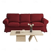 baratos Cobertura de Sofa-Capa de Sofá 3 Lugares Capa de Sofá Ektorp com 3 Capas de Almofadas e 3 Capas de Encosto Slipcover Washable Cor Bordô Ektorp Protetor de Móveis