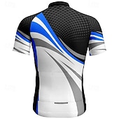 economico Maglie da uomo-Per uomo Maglia da Ciclismo Geometrico Manica Corta Bicicletta Maglietta Maglia con 3 tasche posteriori Mountain Bike MTB Asciugatura Rapida Design Anatomico Assorbente Traspirante Gli sport Giallo