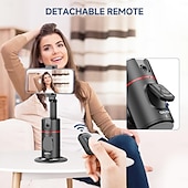 abordables accessoires de forage-Support de téléphone à suivi automatique, support de caméra de téléphone à rotation à 360 degrés, support de suivi de prise de vue intelligent avec perche à selfie à distance pour iPhone Android,
