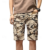 levne Klasický-Pánské Šortky s kapsami Camo šortky Kraťasy Letní šortky Multi kapsa maskování Pohodlné Nositelný Délka kolen Venkovní Sport Denní Módní Na běžné nošení Armádní zelená Khaki