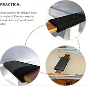 cheap Home Supplies-2pcs Dragon Boat Seat Cushion - Anti-EVA Non-Shock Absorption Breathable Seat Pads for Rowing Machine Kayak Fishing Camping - Fit Watersports &amp; Outdoor Use (Black) Rowing Comfort Enhancement  Sle