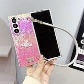 Χαμηλού Κόστους Samsung Θήκη-τηλέφωνο tok Για Samsung Galaxy Z Διπλώστε 6 Z Fold 5 Z Fold 4 Z Fold 3 Πίσω Κάλυμμα με λουράκι καρπού Ανθεκτική σε πτώσεις Ρετρό TPU PC