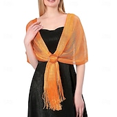 abordables enveloppes d&#039;invité de mariage-Châle élégant de protection solaire sans manches en polyester pour femmes avec couleur unie pour le mariage en été