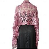 voordelige bruiloft gast wraps-Dames Wikkel Elegante Zon Bescherming Mouwloos Kant Bruiloft Wikkels Met Effen Kleur Voor Bruiloft Zomer