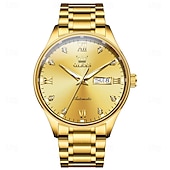 cheap Mechanical Watches-OLEVS Men&#039;s Mechanical Watch, Minimalist Fashion, Automatic Self-Winding, Luminous Date Week, Waterproof Steel Watch