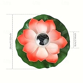 economico Luci subacquee-1 pz luce galleggiante solare per laghetto con loto, luce da giardino per esterni, cortile, foglia di loto, decorazione per laghetto, piscina, illuminazione, luce galleggiante per l&#039;acqua